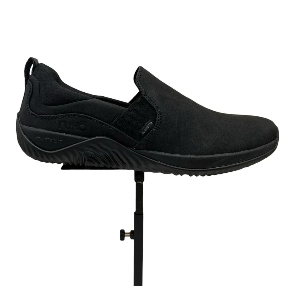 Ryka Womens Echo Comfort Slip On Shoes Size 8.5 Solid Black Athletic Lightweight
